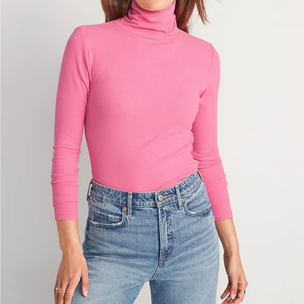 Old Navy Long Sleeve Turtle Neck Light Pink Extra Small